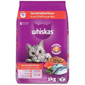 غذای خشک گربه ویسکاس 3kg Whiskas Gourmet Seafood Flavour