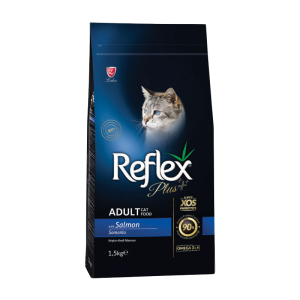 غذای خشک گربه بالغ رفلکس پلاس ماهی سالمون Reflex وزن 1.5 کیلوگرم