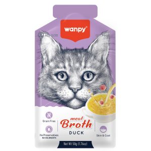 عصاره سوپ گربه با طعم اردک 50g Wanpy