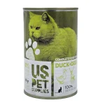 کنسرو گربه نچرال یو اس پت اردک و گوزن  400g US PET