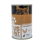 کنسرو گربه نچرال یو اس پت مرغ و شتر مرغ  400g US PET