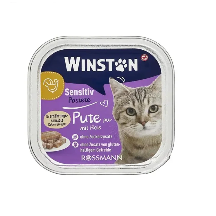 4305615185323 ووم گربه وینستون بوقلمون 100g Winston - Image 1