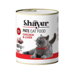 کنسرو پته گربه شایر با طعم مرغ و جگر 800g Shayer Chicken & Liver