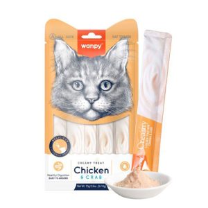 تشویقی بستنی گربه مرغ و خرچنگ 70g Wanpy