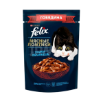 پوچ گربه فلیکس گوشت با سس باربیکیو 75g Felix