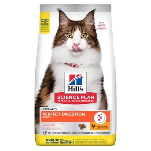 غذای خشک گربه بالغ PERFECT DIGESTION سلامت گوارش مرغ 1.5kg Hills
