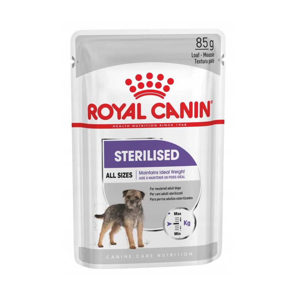 پوچ سگ رویال کنین عقیم شده Royal Canin Sterilised وزن 85 گرم