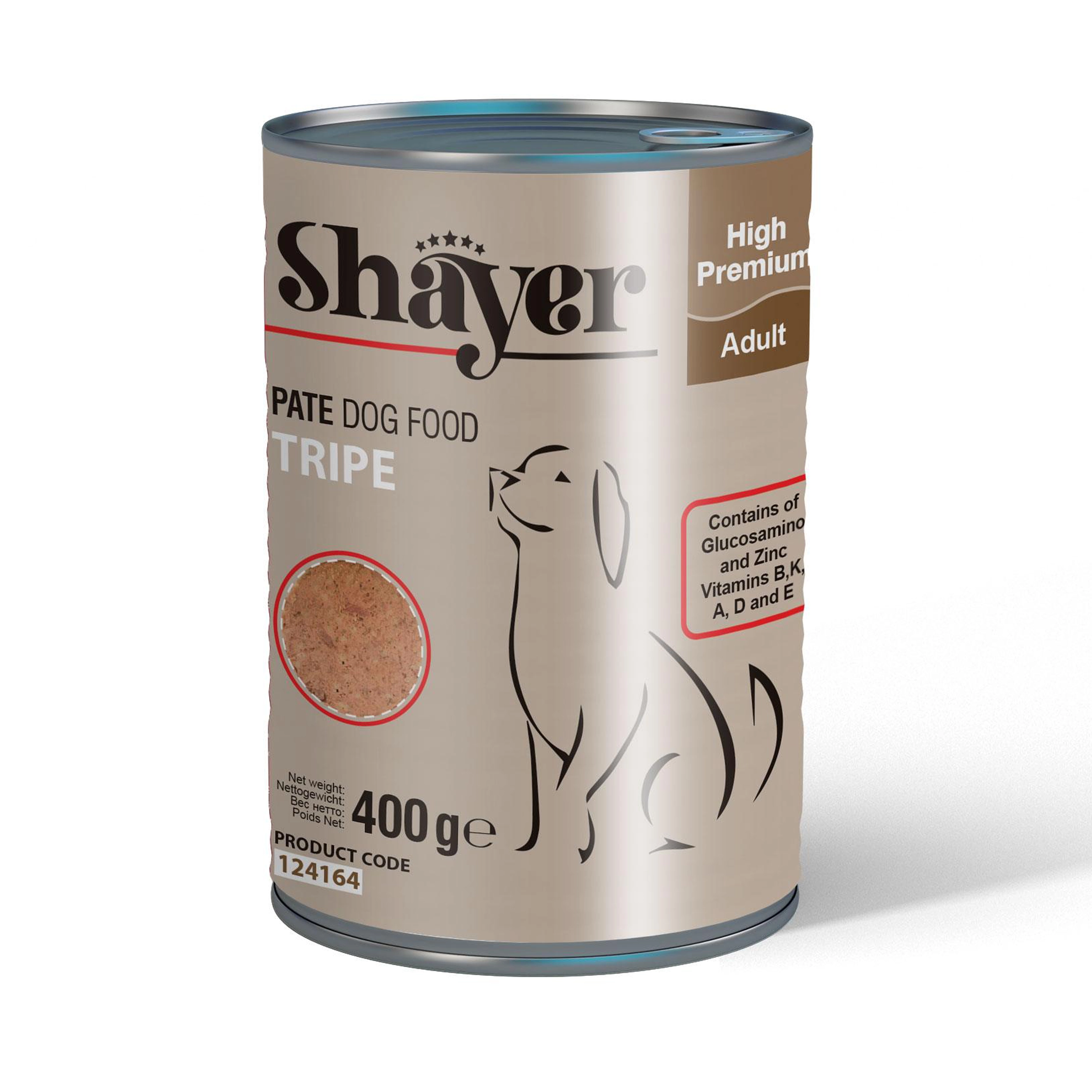 کنسرو پته سگ شایر سیرابی 400g Shayer