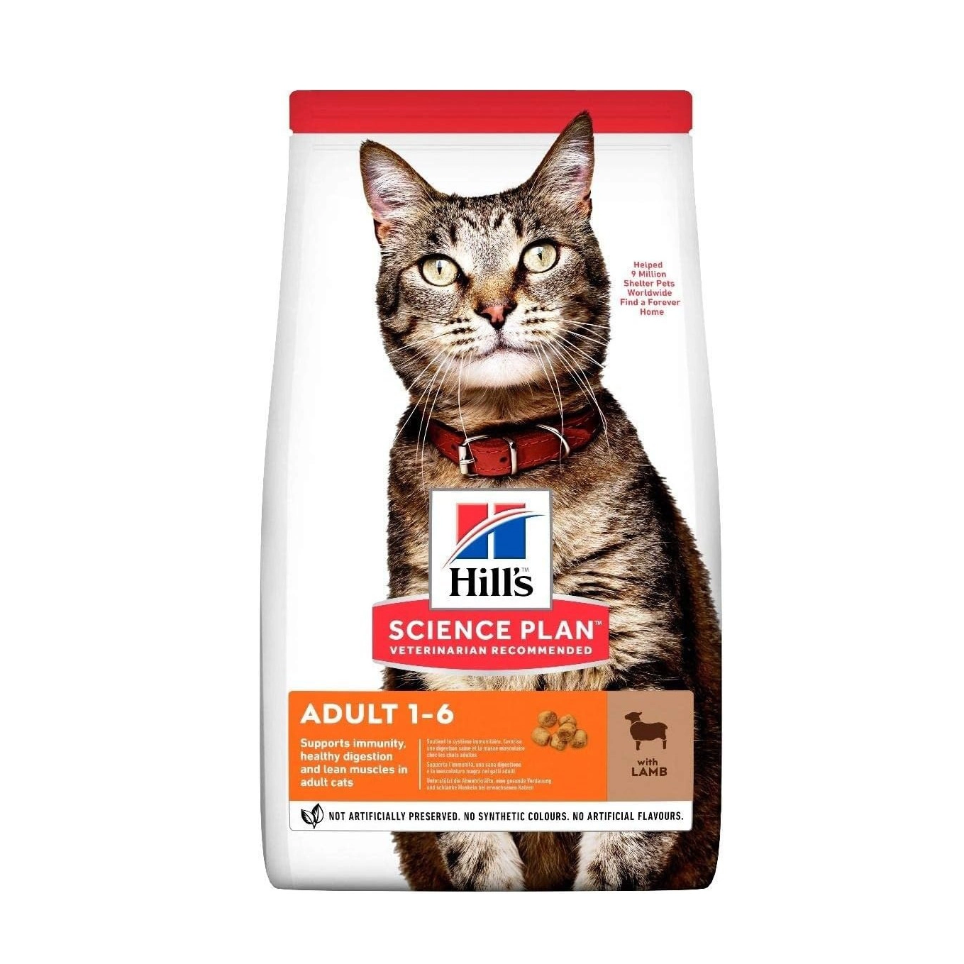 غذای خشک گربه بالغ Adult1-6 بره 1.5kg Hills