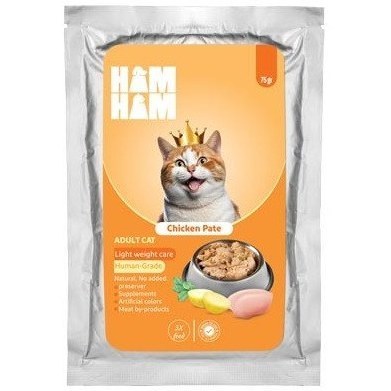 ZAVAOqCnxi69LQOf پوچ گربه پته هام هام مرغ 75g Ham Ham - Image 1