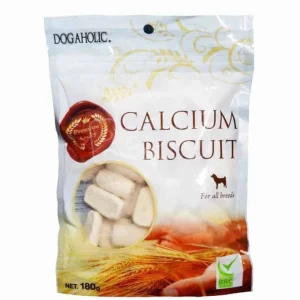 تشویقی سگ کلسیم بیسکوییت 180gr Dogaholic