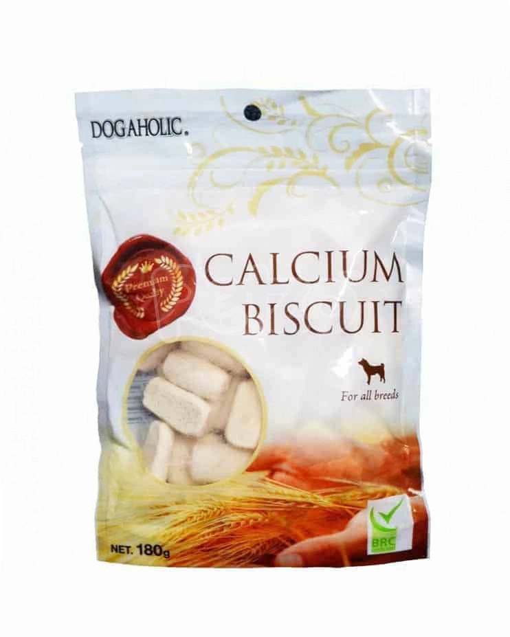 تشویقی سگ کلسیم بیسکوییت 180gr Dogaholic