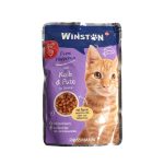 پوچ گربه وینستون گوشت و بوقلمون 100g Winston