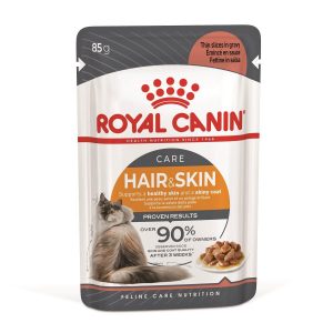 پوچ گربه رویال کنین پوست و مو در سس Royal Canin Hair & Skin وزن 85 گرم
