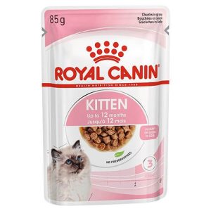 پوچ بچه گربه رویال کنین در سس Royal Canin Kitten وزن 85 گرم