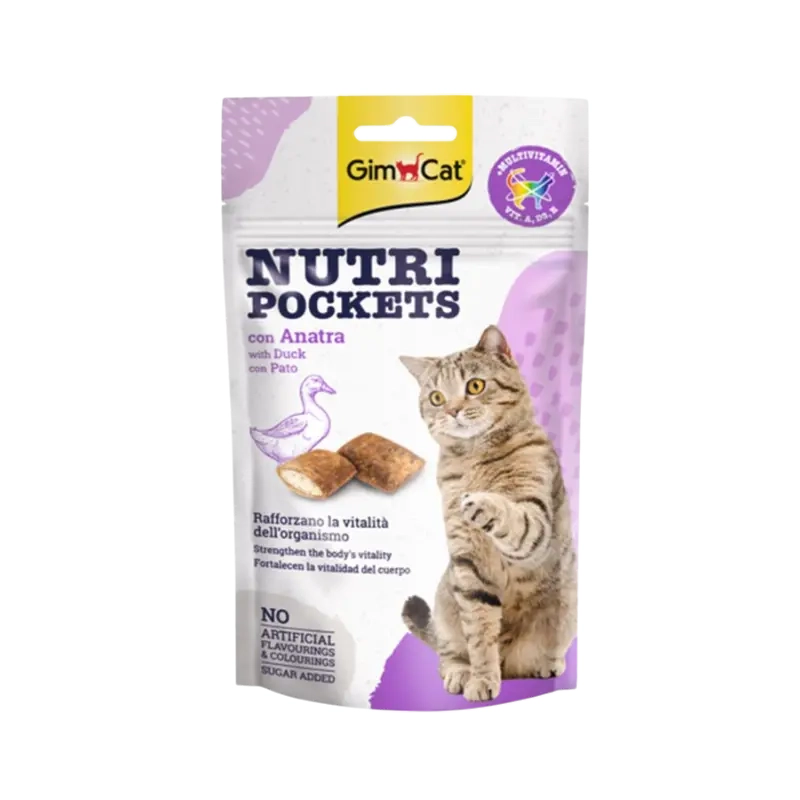 تشویقی اسنک نوتری پاکت اردک 60g GimCat