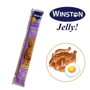 تشویقی بستنی ژله ای گربه مرغ 15g Winston