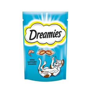 تشویقی گربه دریمیز مغزدار ماهی سالمون Dreamies وزن 60 گرم