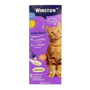 بستنی گربه وینستون ماهی و مرغ بسته 8 عددی Winston وزن 128 گرم