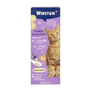تشویقی بستنی گربه وانیل و مالت(بسته 8 عددی) 120g Winston