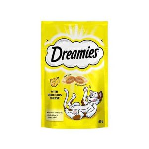 تشویقی گربه دریمیز مغردار پنیر Dreamies وزن 60 گرم