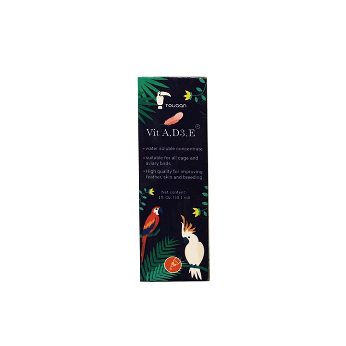 کاتالوگ پرنده و جونده 3 شهریور-20 حجم 30 میل Toucan Vit A-D3-E قطره پرنده توکان - تصویر 1