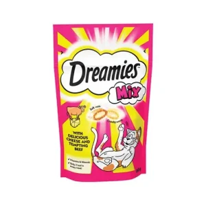 تشویقی گربه دریمیز مغزدار گوشت و پنیر Dreamies وزن 60 گرم