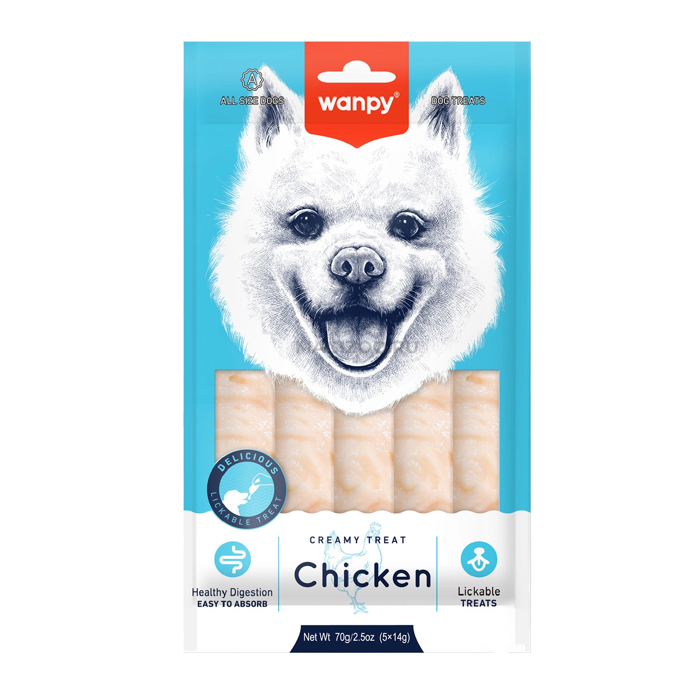 تشویقی بستنی سگ طعم مرغ 70g Wanpy