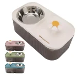 آبخوری گربه اتومات گل دو قلو گرد 3 لیتری