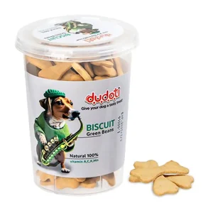 تشویقی سگ بیسکوییت لوبیا سبز 150g dudoti