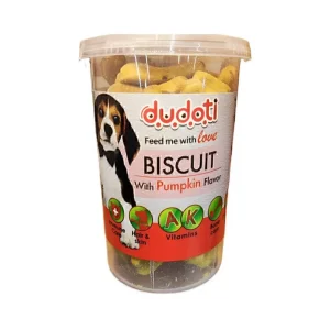 تشویقی سگ بیسکوییت کدو 150g dudoti