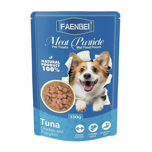 پوچ سگ فنبی چانک ماهی تن، مرغ و کدو حلوایی Faenbei وزن 130 گرم