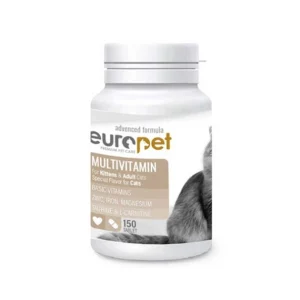 قرص مولتی ویتامین گربه یوروپت Europet تعداد 150 عدد