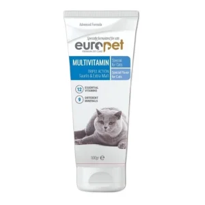خمیر مولتی ویتامین گربه یوروپت Europet Multivitamin Paste وزن 100 گرم