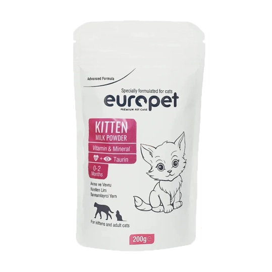 شیر خشک بچه گربه یوروپت Europet Kitten Milk وزن 200 گرم