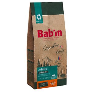 غذای خشک گربه عقیم شده با طعم مرغ بابین وزن 1.5 کیلوگرم