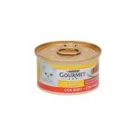 کنسرو گربه بالغ گورمت چانک گوشت Gourmet وزن 85 گرم