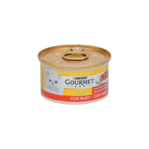 کنسرو گربه بالغ گورمت چانک گوشت Gourmet وزن 85 گرم
