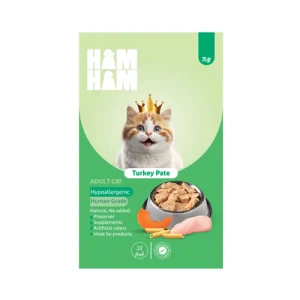 پوچ گربه بالغ هام هام پته بوقلمون Ham Ham وزن 300 گرم