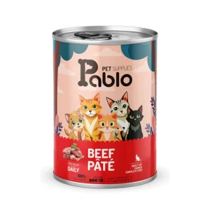 کنسرو گربه بالغ پابلو پته گوشت گاو Pablo وزن 430 گرم