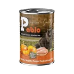 کنسرو گربه بالغ سوپرپرمیوم پابلو پته مرغ، کدوتنبل و سنبل الطیب Pablo وزن 430 گرم
