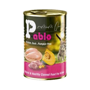 کنسرو بچه گربه سوپرپرمیوم پابلو پته مرغ، اردک و کدوتنبل Pablo وزن 430 گرم