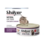 کنسرو گربه بالغ نچرال شایر مرغ و میگو Shayer وزن 110 گرم