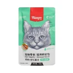 پوچ گربه بالغ ونپی مرغ و میگو Wanpy وزن 80 گرم