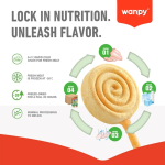 تشویقی آبنباتی گربه ونپی مرغ، شیر بز وعلف گربه Wanpy Lollipop وزن 1.4 گرم
