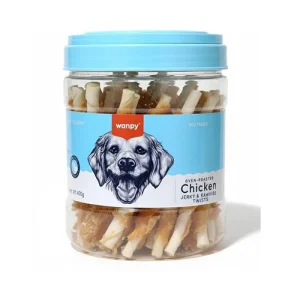 تشویقی سگ ونپی دور پیچ مرغ جرکی Wanpy Chicken Jerky وزن 400 گرم
