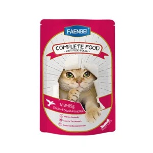 پوچ گربه بالغ فنبی پته مرغ، کبوتر و شیر بز Faenbei وزن 85 گرم