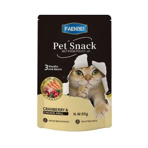 سوپ گربه بالغ فنبی مرغ، میگو و کرنبری Faenbei وزن 85 گرم