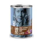 کنسرو گربه مسن یو اس پت پته بره، زعفران و روغن کنجد Us Pet وزن 430 گرم