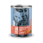 کنسرو گربه بالغ یو اس پت پته ماهی سالمون، کدو حلوایی و رزماری Us Pet وزن 430 گرم